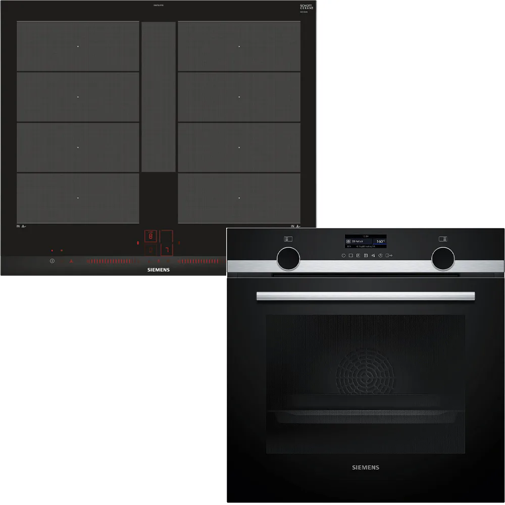 Ugn- & Hällpaket Siemens HB579GBR3 + EX675LYV1E Självrengörande med Air Fry och FlexInduction Plus