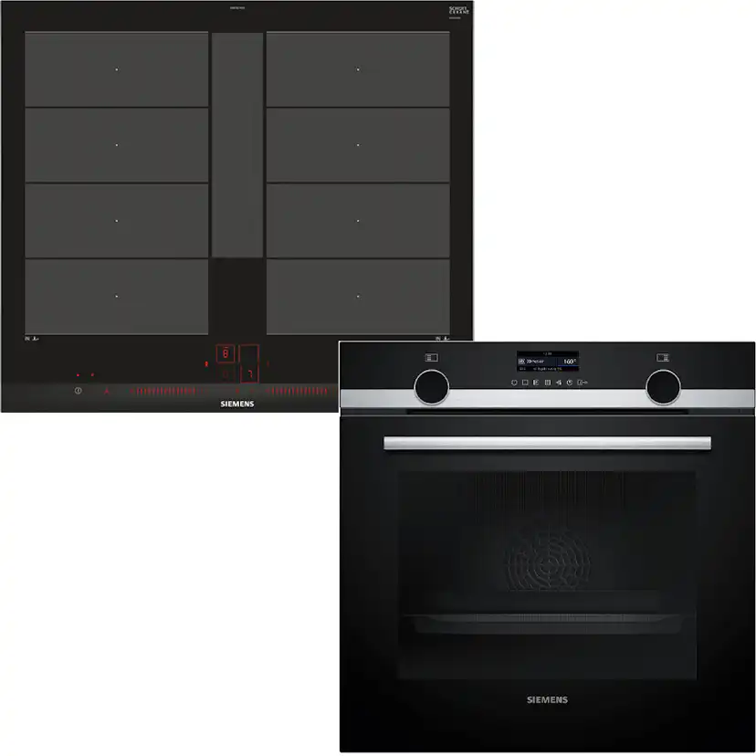 Ugn- & Hällpaket Siemens HB579GBR3 + EX675LYV1E Självrengörande med Air Fry och FlexInduction Plus