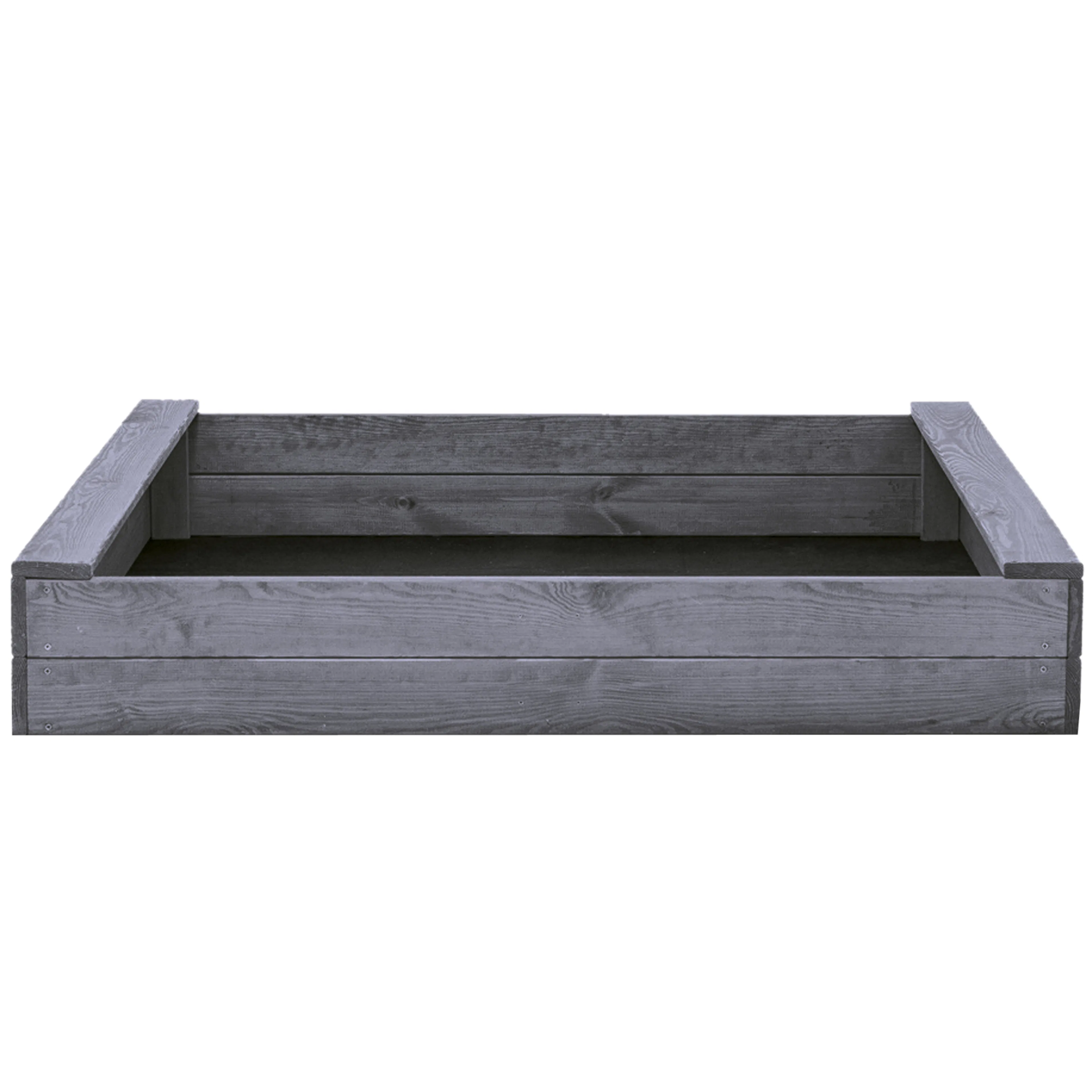 Sandlåda Nordic Play Grå Grundmålad 120x120 cm Smal