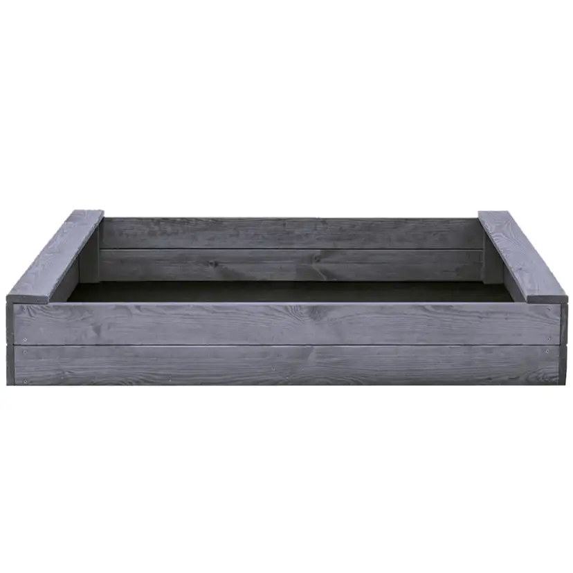 Sandlåda Nordic Play Grå Grundmålad 120x120 cm Smal