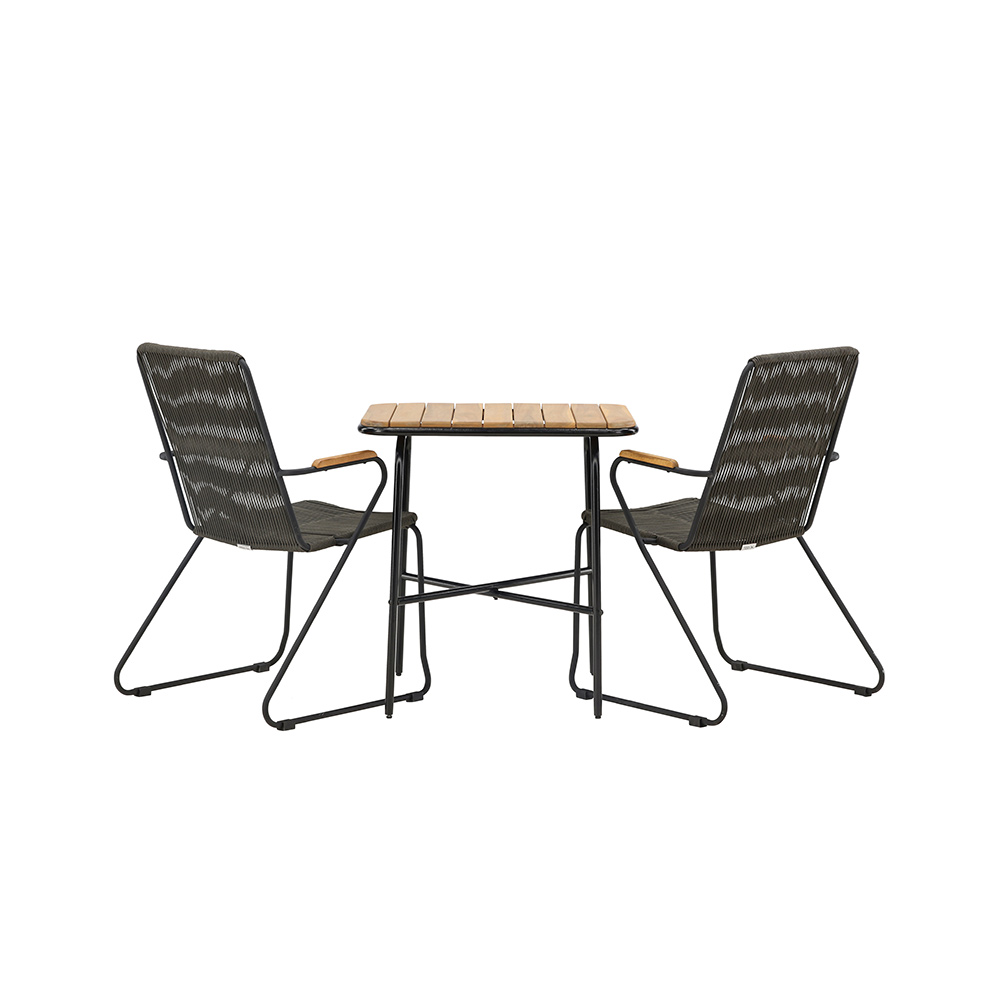 Holmbeck Cafetable Stål - Black / Rectangular 55*70*74 +Bois Svart