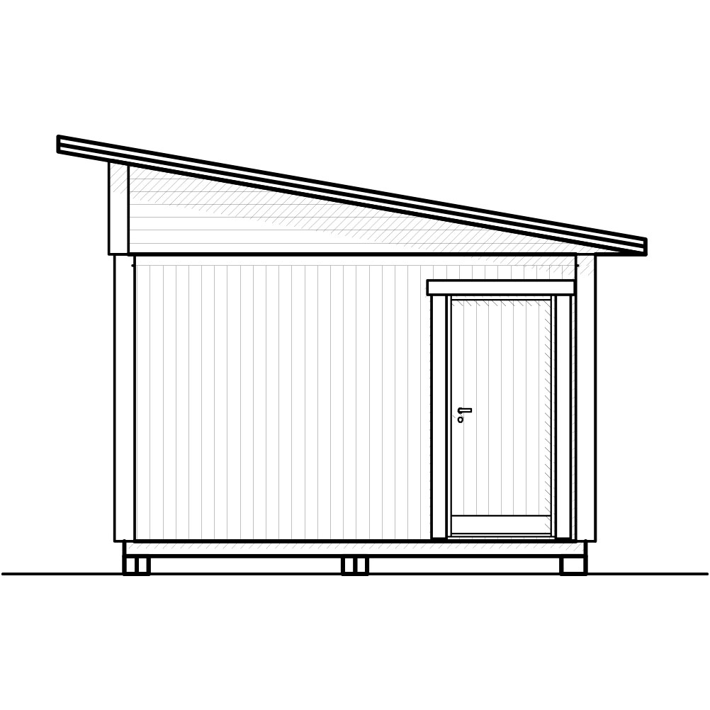 Attefallshus Vibostugan Njuta Funkis 25-2 24,3 m² Trähus