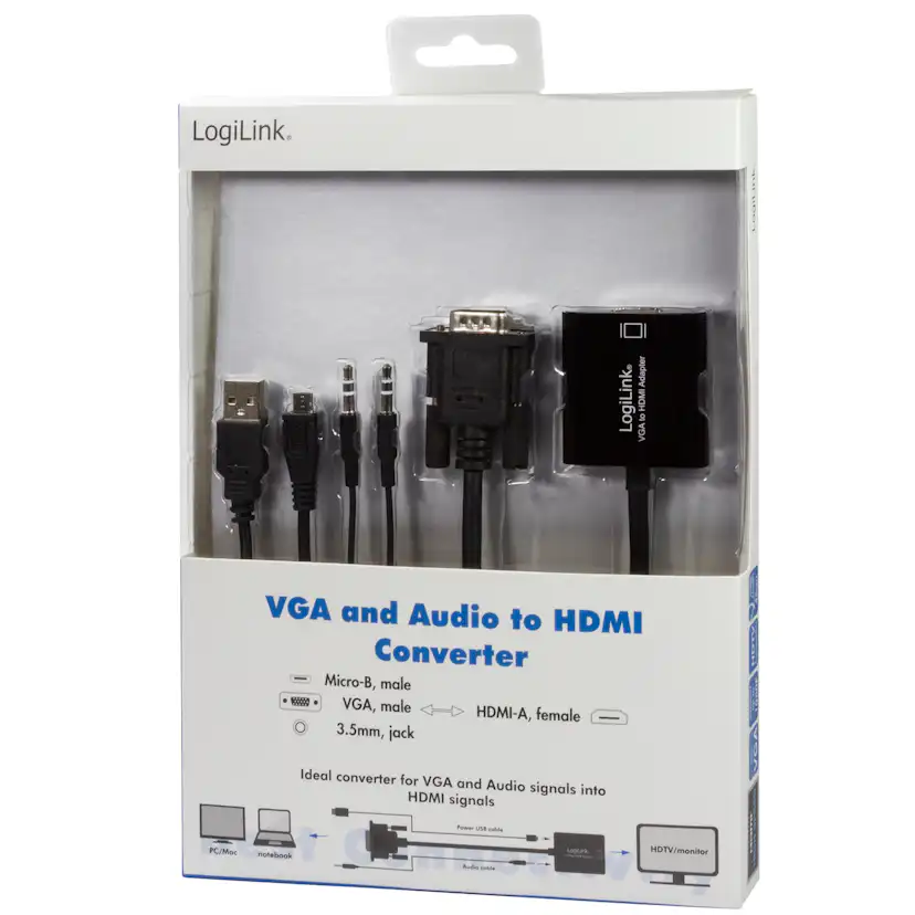 VGA + USB-ljud - HDMI