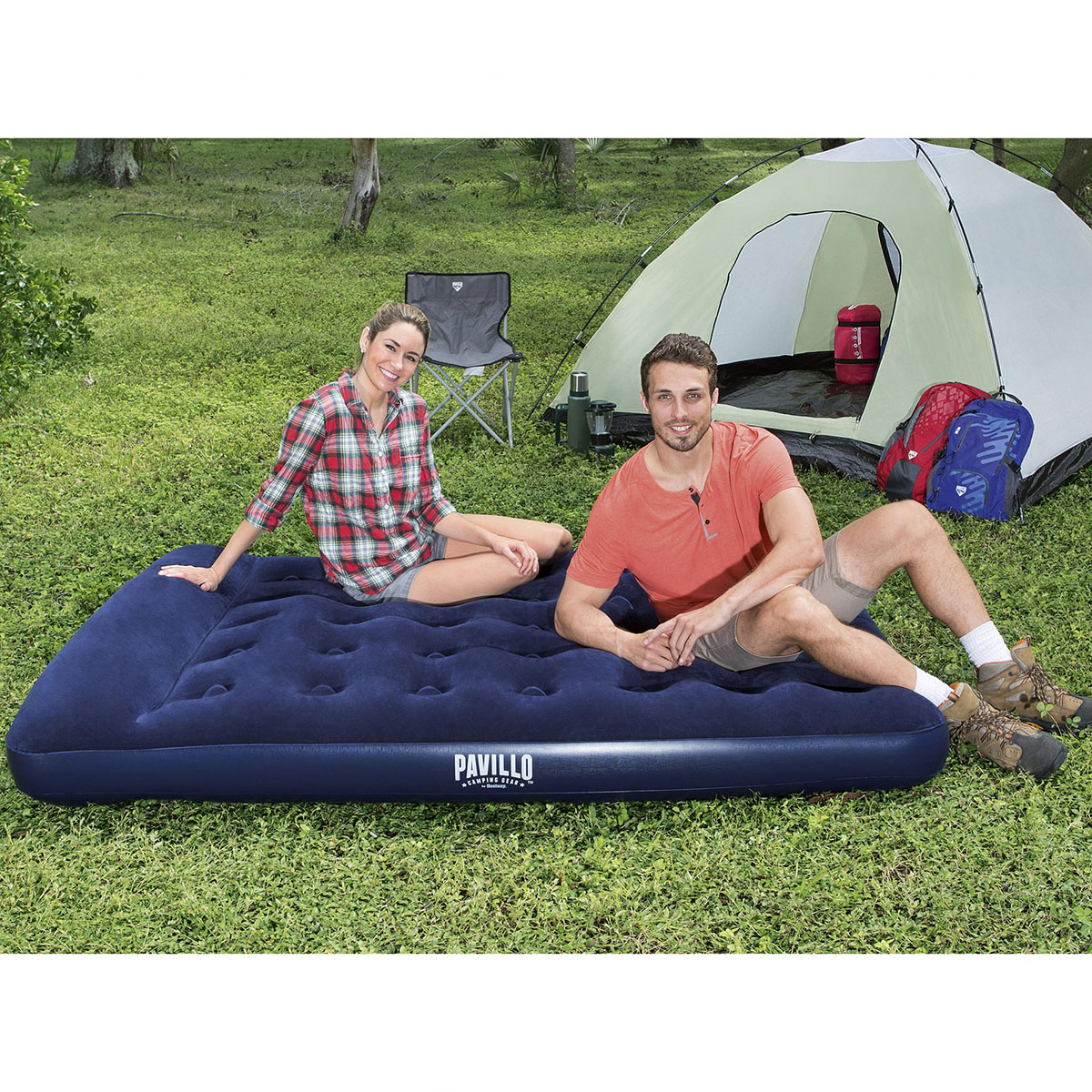 Uppblåsbar Madrass Bestway Pavillo Airbed Full Med Inbyggd Fotpump