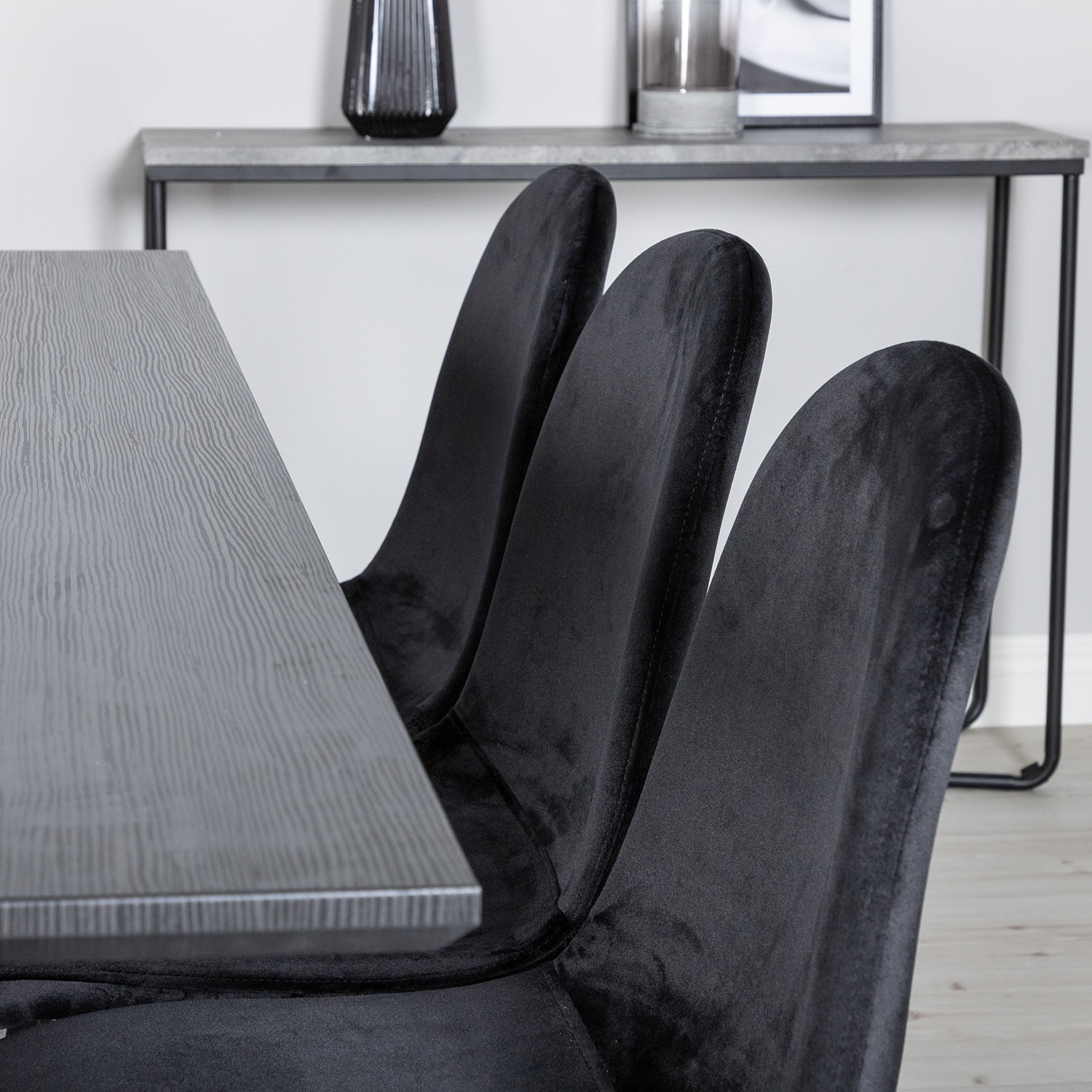 Matgrupp Venture Home Marina med 6 Polar Velvet stolar