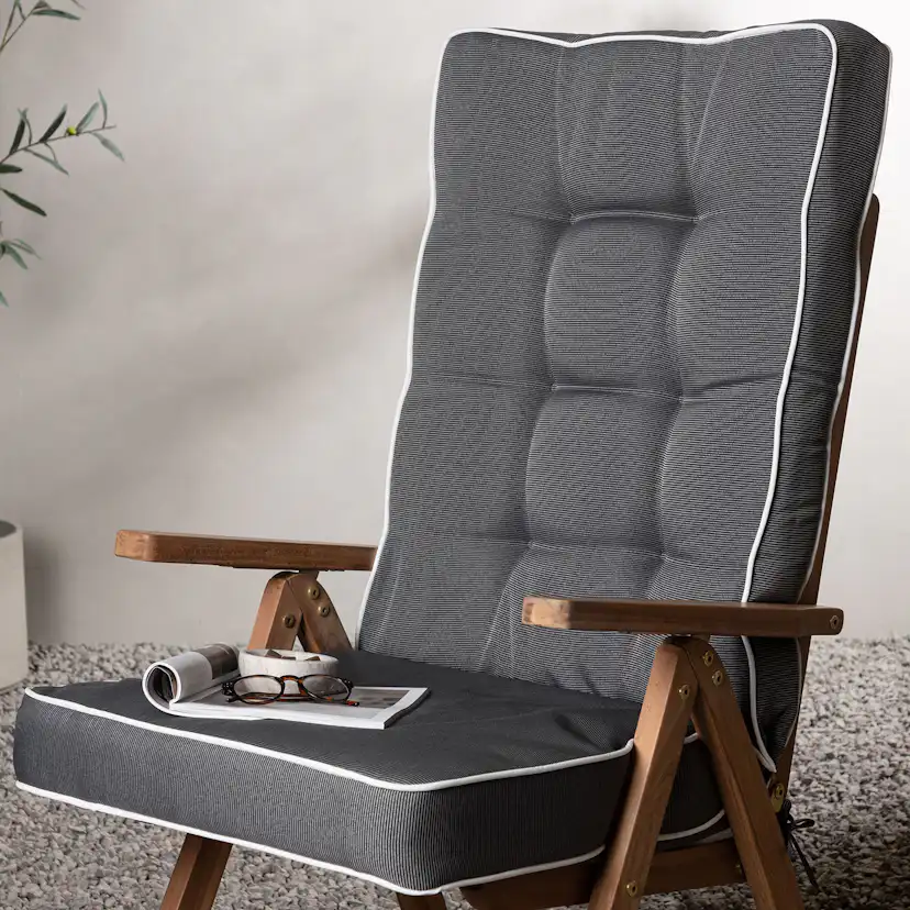 Dyna Venture Home Fura Grå till Positionsstol Utomhus, 3-pack