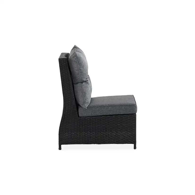 Mittdel Comfort Garden Till Soffa James, Svart i Konstrotting med Sittdyna