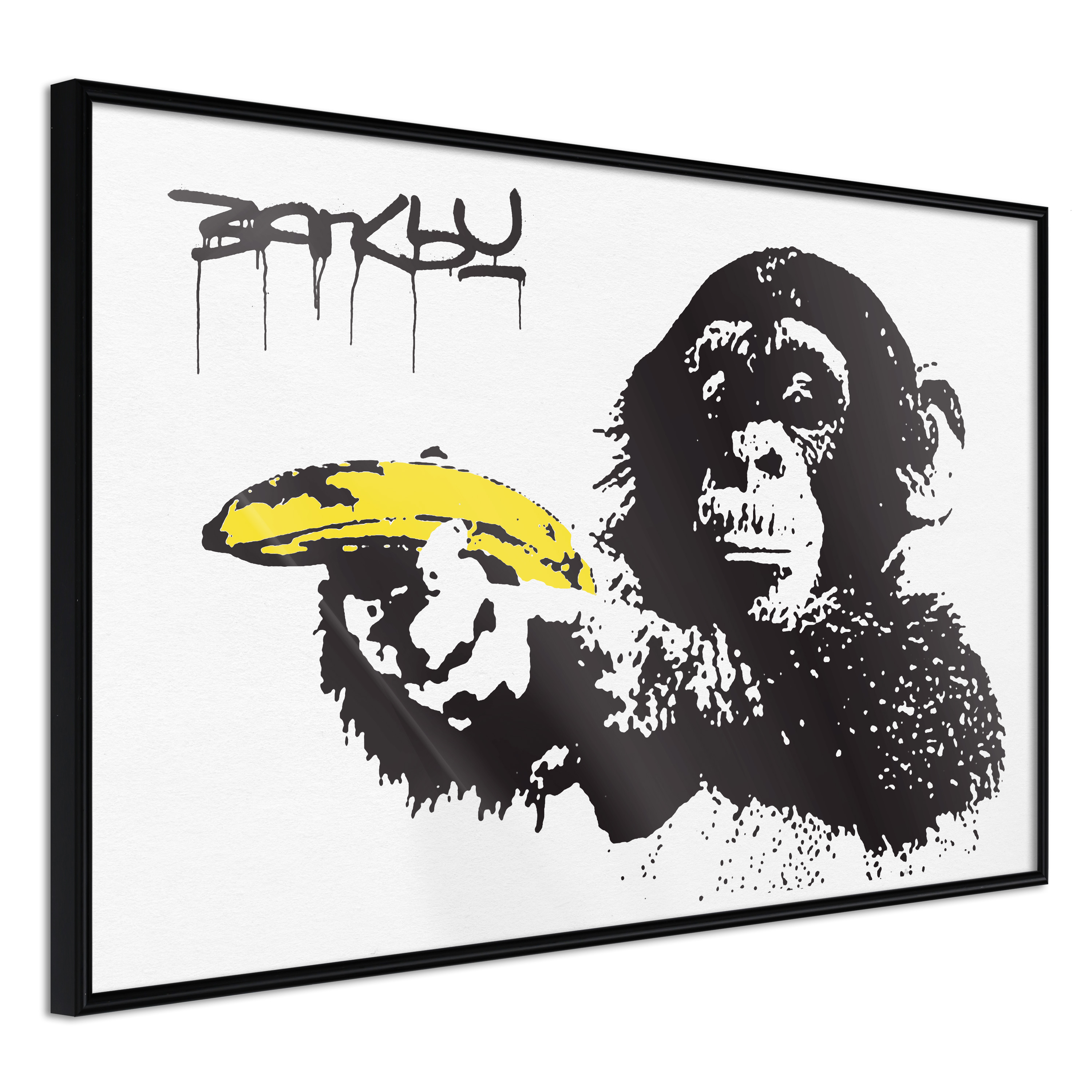 Affisch - Banana Gun [Poster] 60x40 Svart ram, 60x40 cm