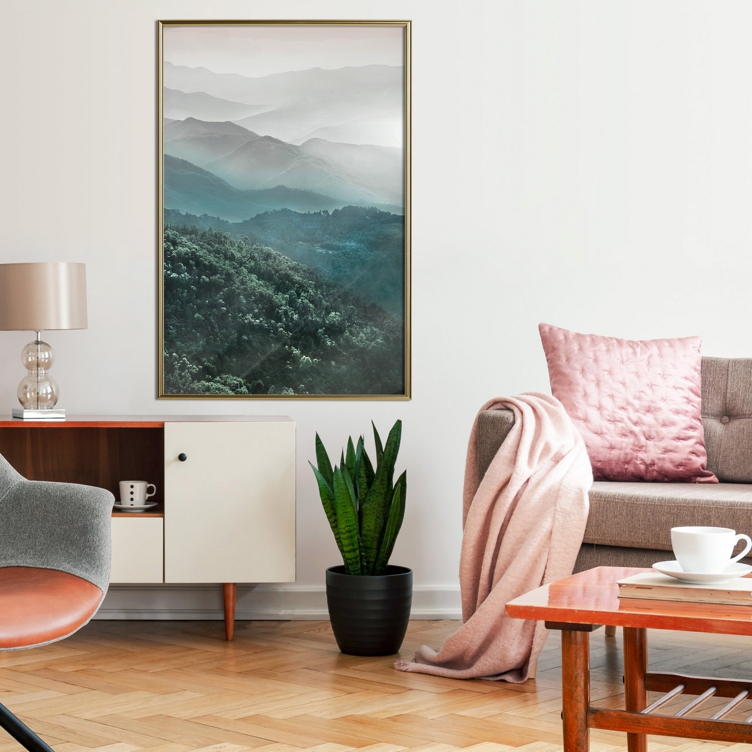Affisch - Beautiful Tuscany [Poster] 40x60 Guld ram, 40x60 cm