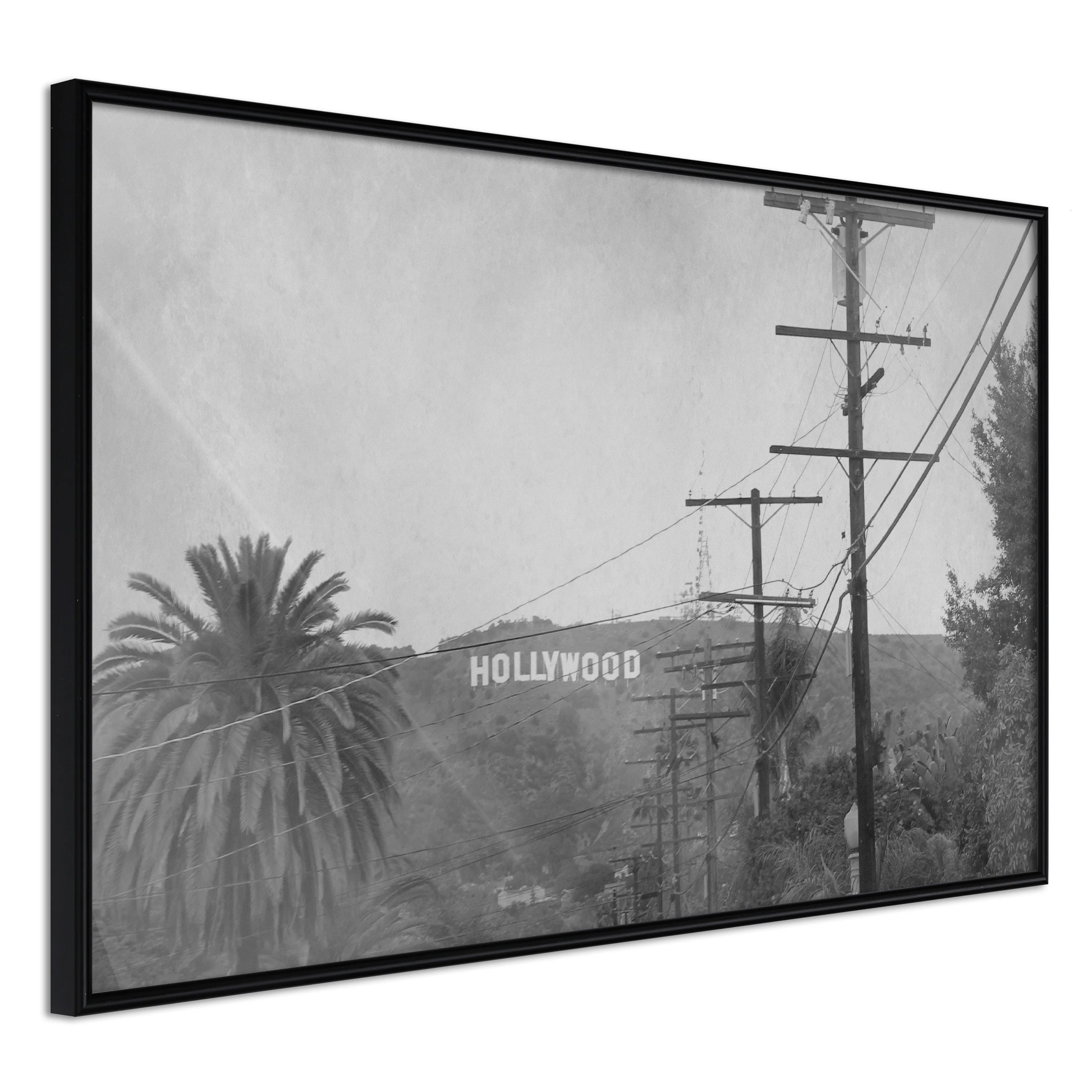 Affisch - Hollywood [Poster] 60x40 Svart ram, 60x40 cm
