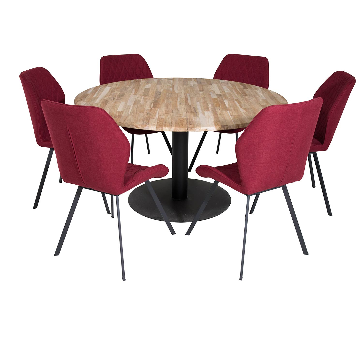 Matgrupp Venture Home Cirebon Rund med 6 Gemma Stolar