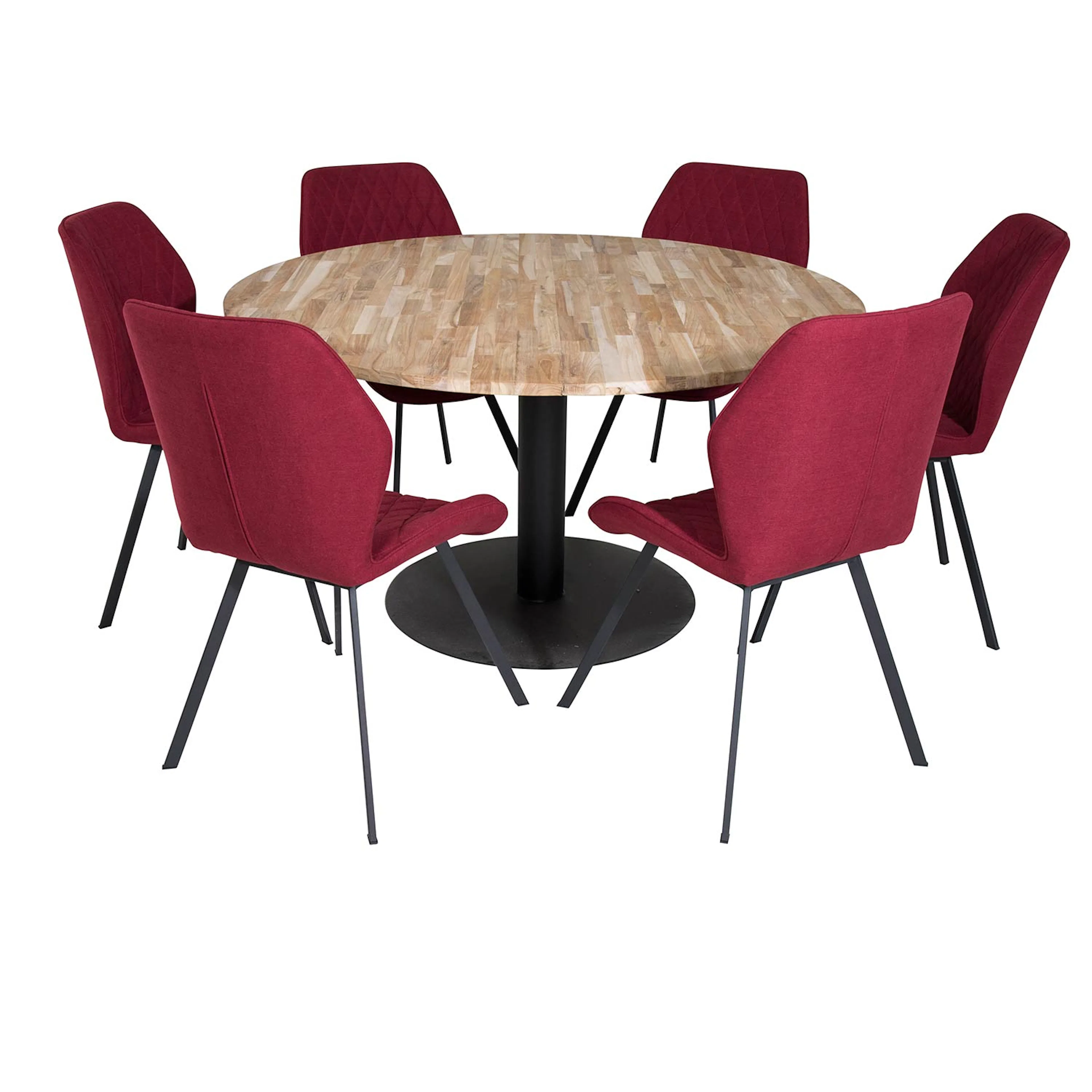 Matgrupp Venture Home Cirebon Rund med 6 Gemma Stolar