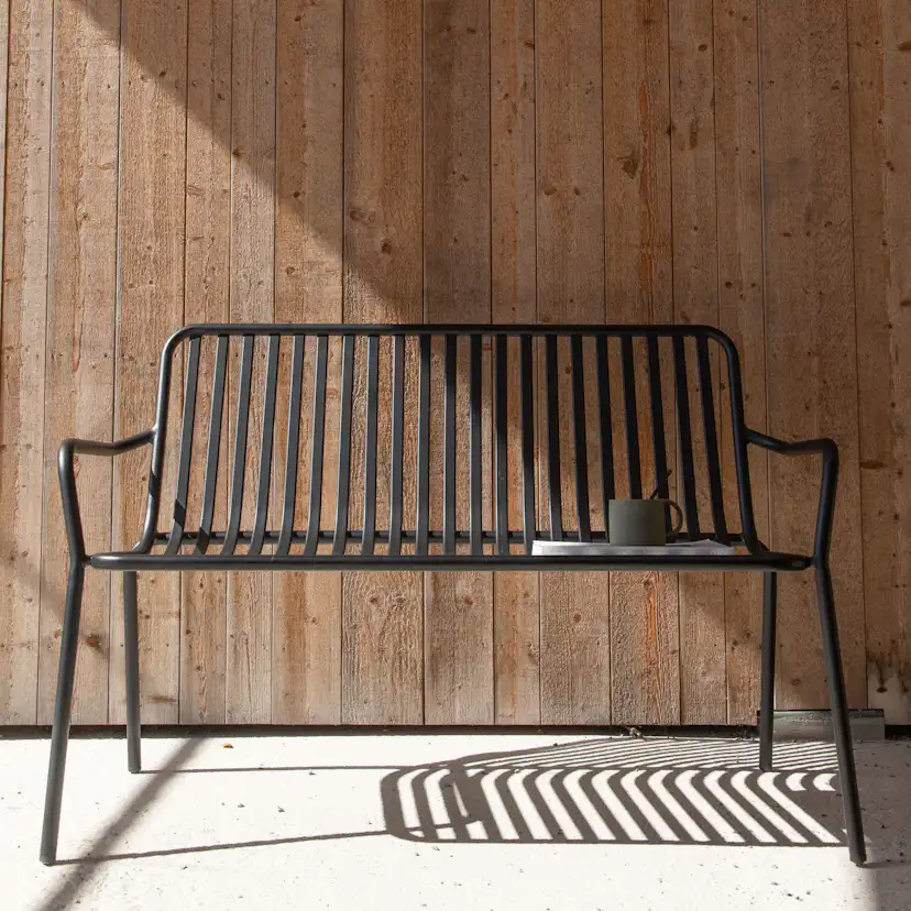 Peking Bench/sofa Aluminium - Black / Svart
