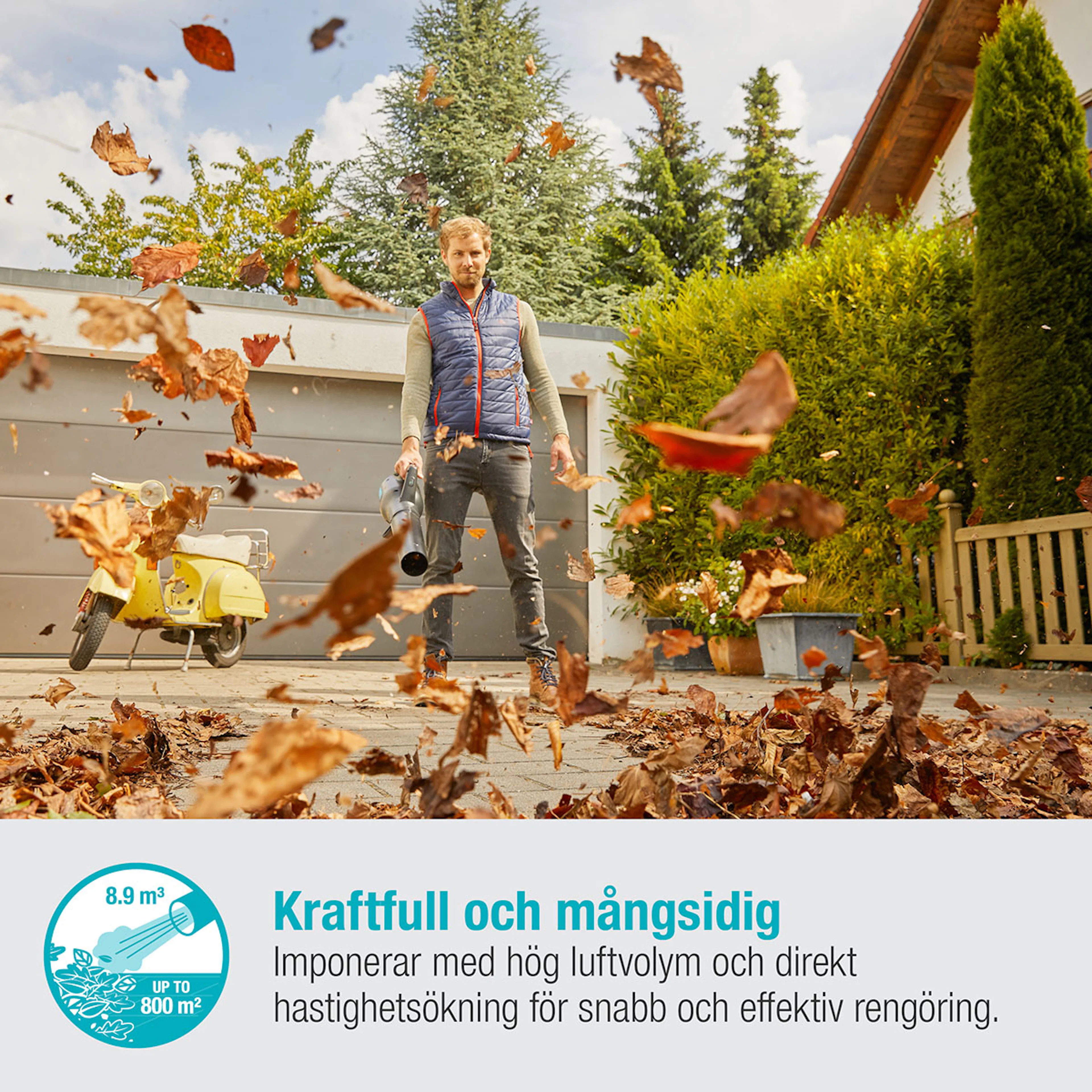 Lövblåsare Gardena PowerJet 18V P4A utan Batteri