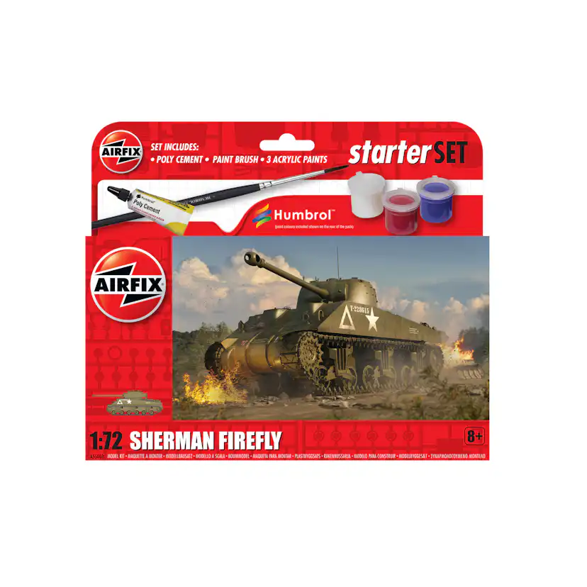 Modellbyggsats Airfix 1:72 Sherman Firefly Starter Set