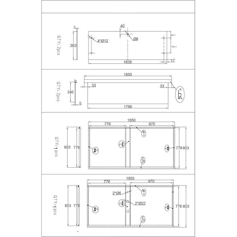 Duschkabin Bathlife Betrakta 90x90 Rund C/W Klarglas