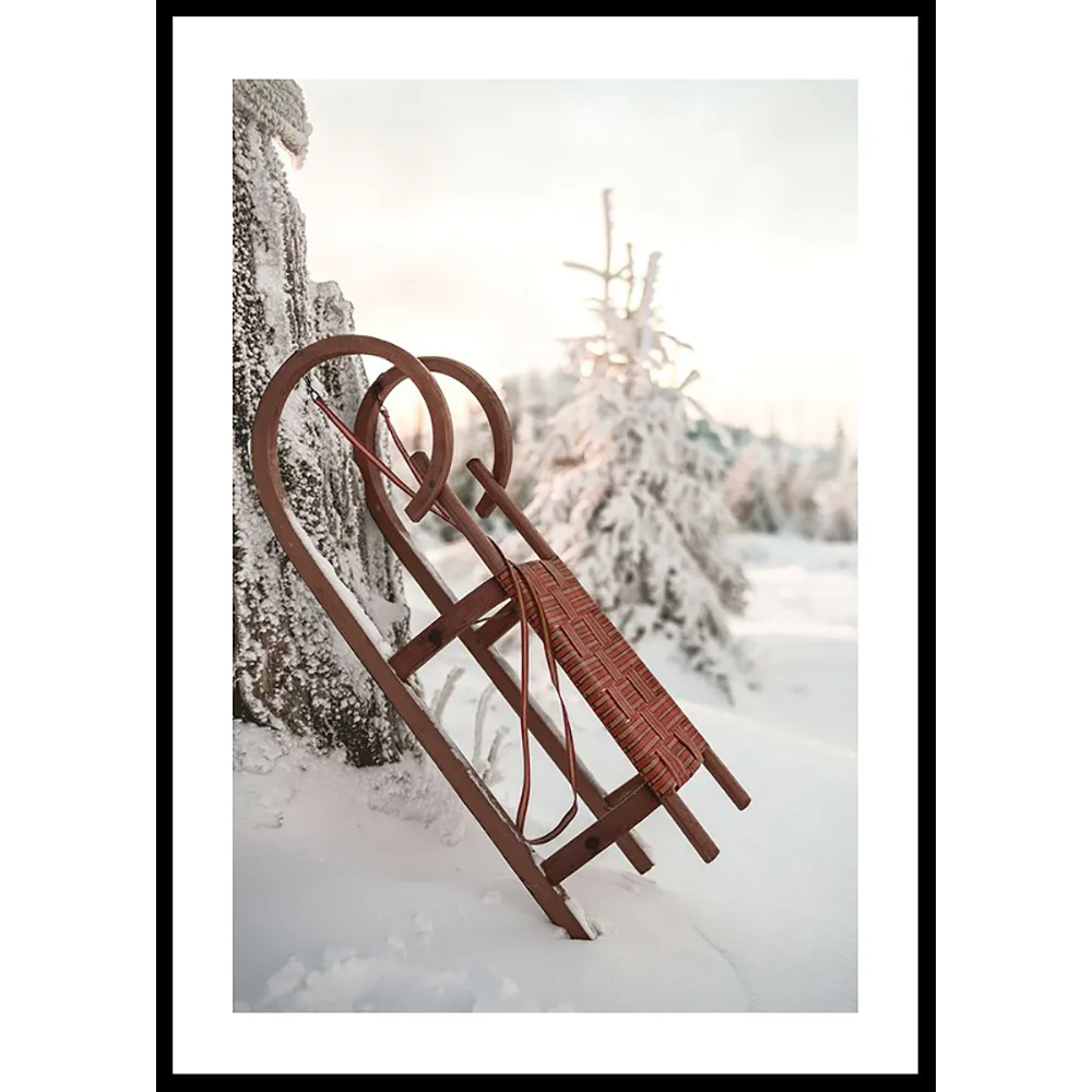 Poster Gallerix Red Christmas Sleigh
