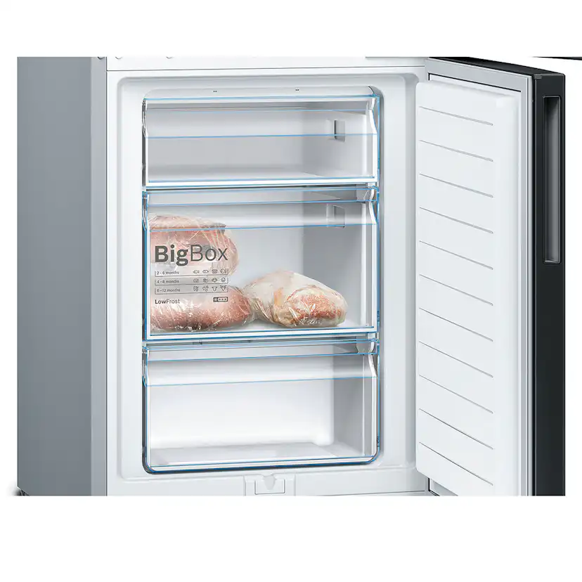 Fristående Kyl/Frys Bosch KGV36VBEAS Serie 4 Svart med LowFrost-teknik