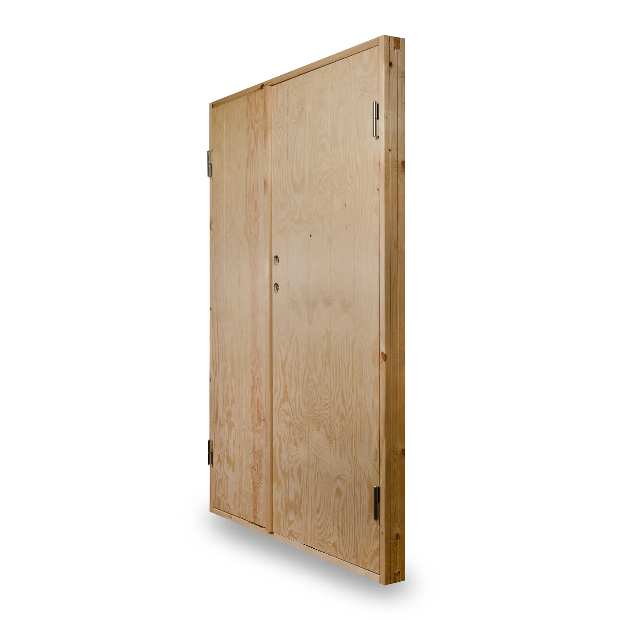 Dubbeldörr Jabo Ljusdal Kallförråd Obehandlad Spårfräst Plywood