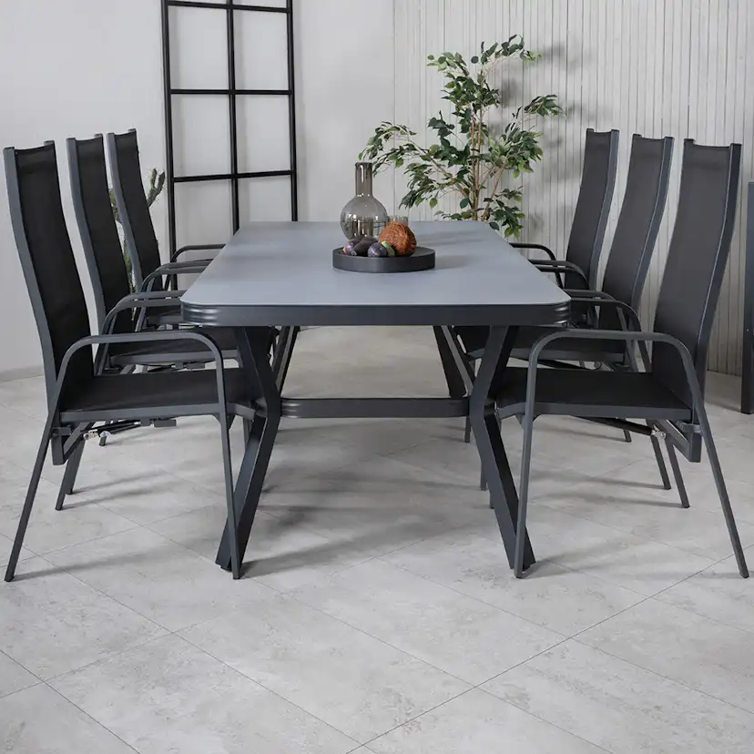 Matgrupp Venture Home Vyn med 6 Curz Matstolar