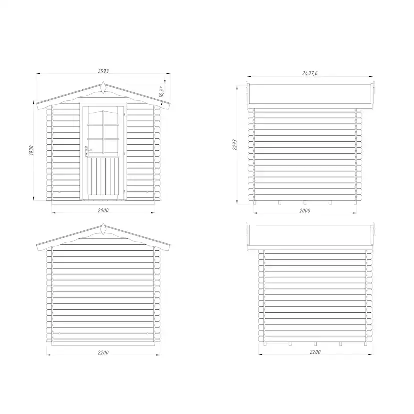 Vivian 3,8 m2 Brun dippad