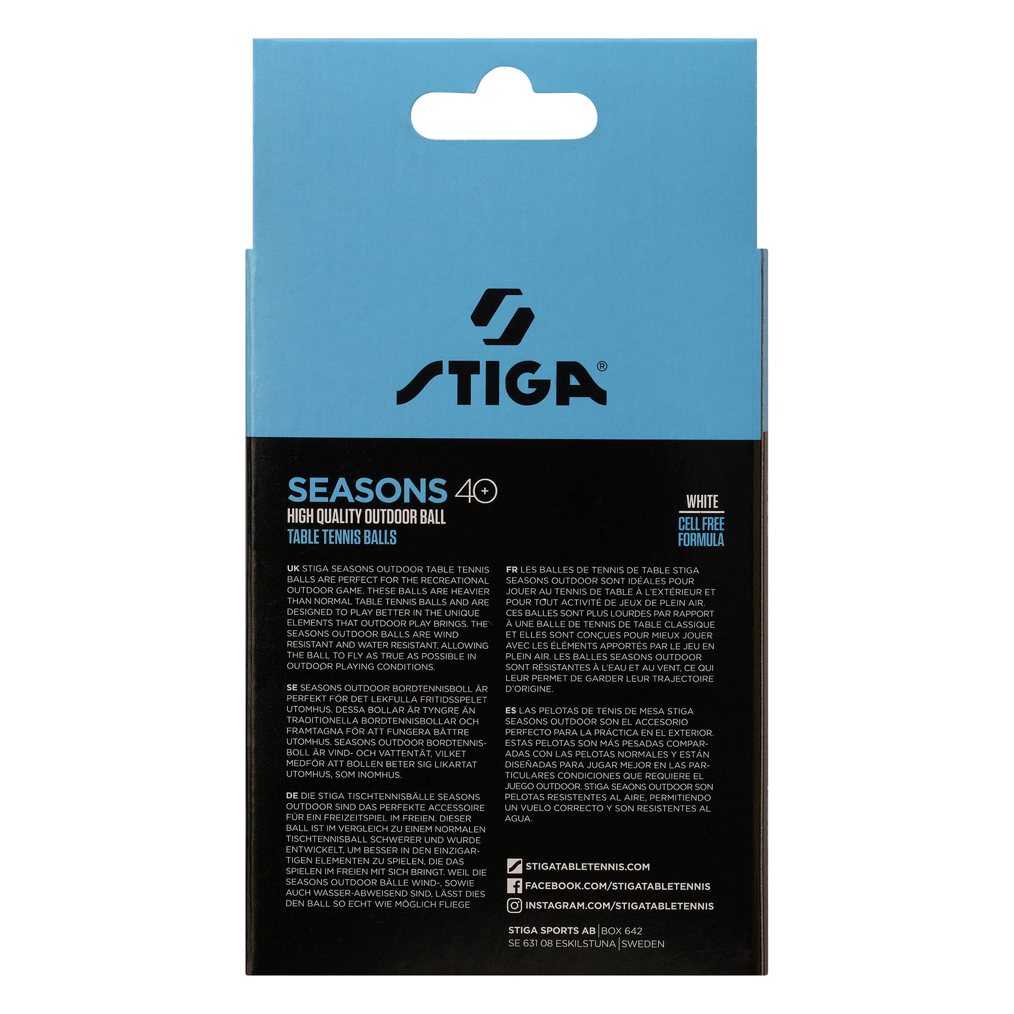 Pingisboll Stiga Sports Seasons White 12-Pack