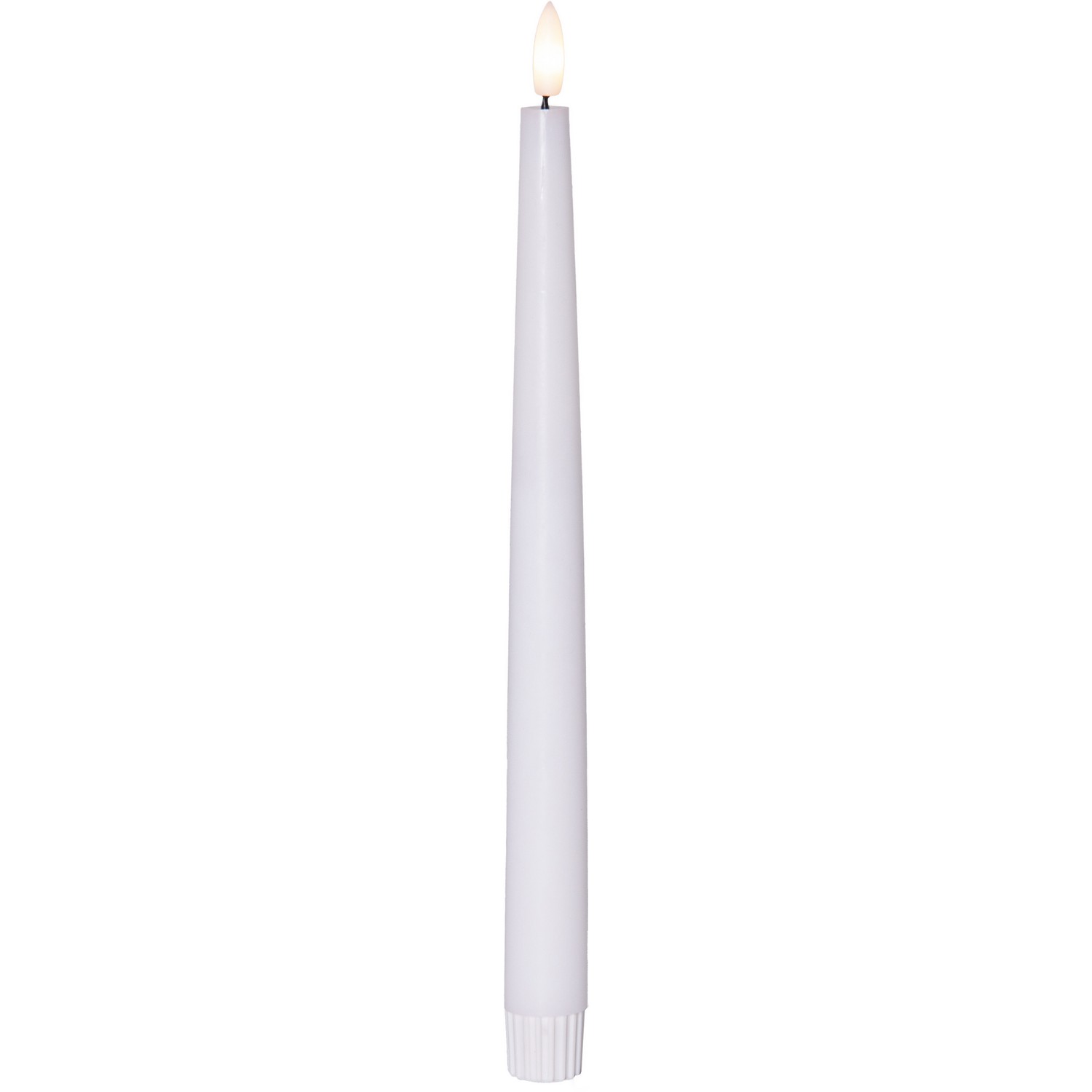 LEDAntikljus2p Flamme Slim Vit