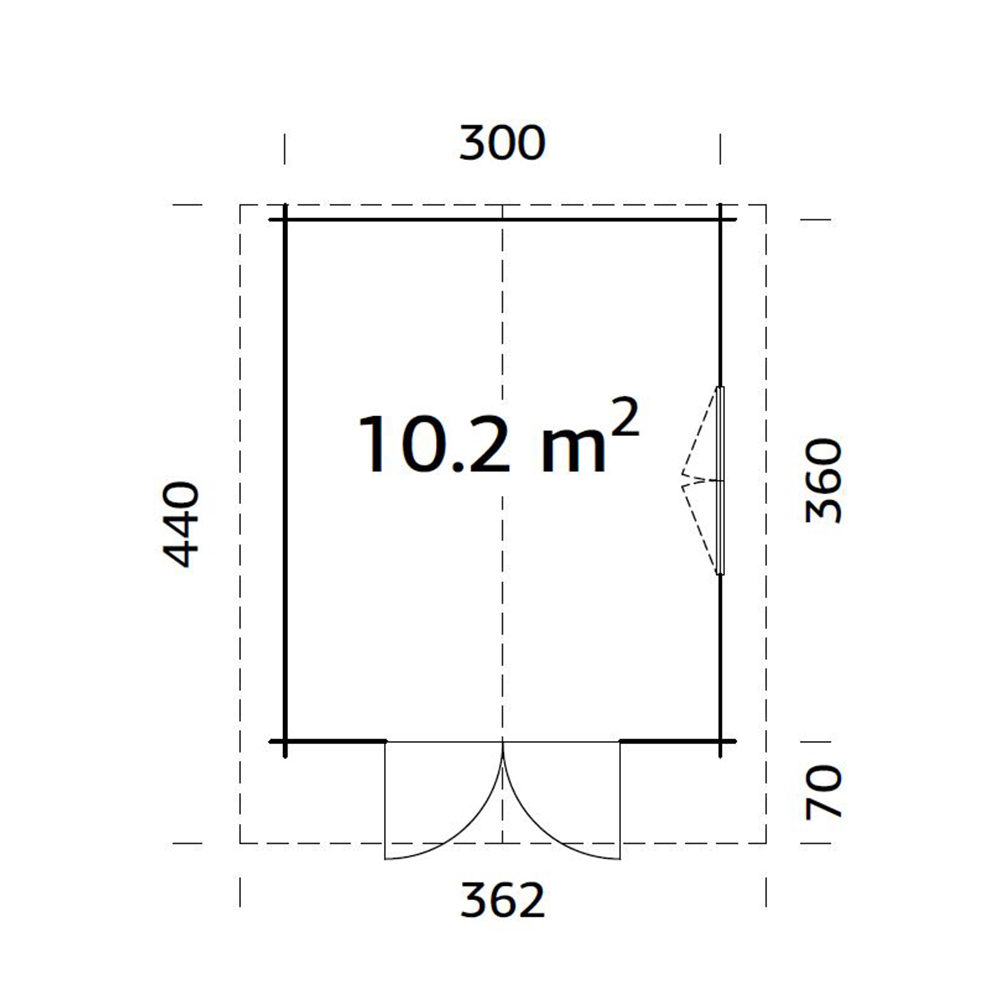 Stuga Palmako Sally 10,8 m2