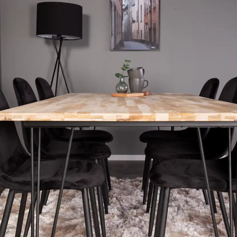 Matgrupp Venture Home Bim med 6 Pobbie Stolar Sammet