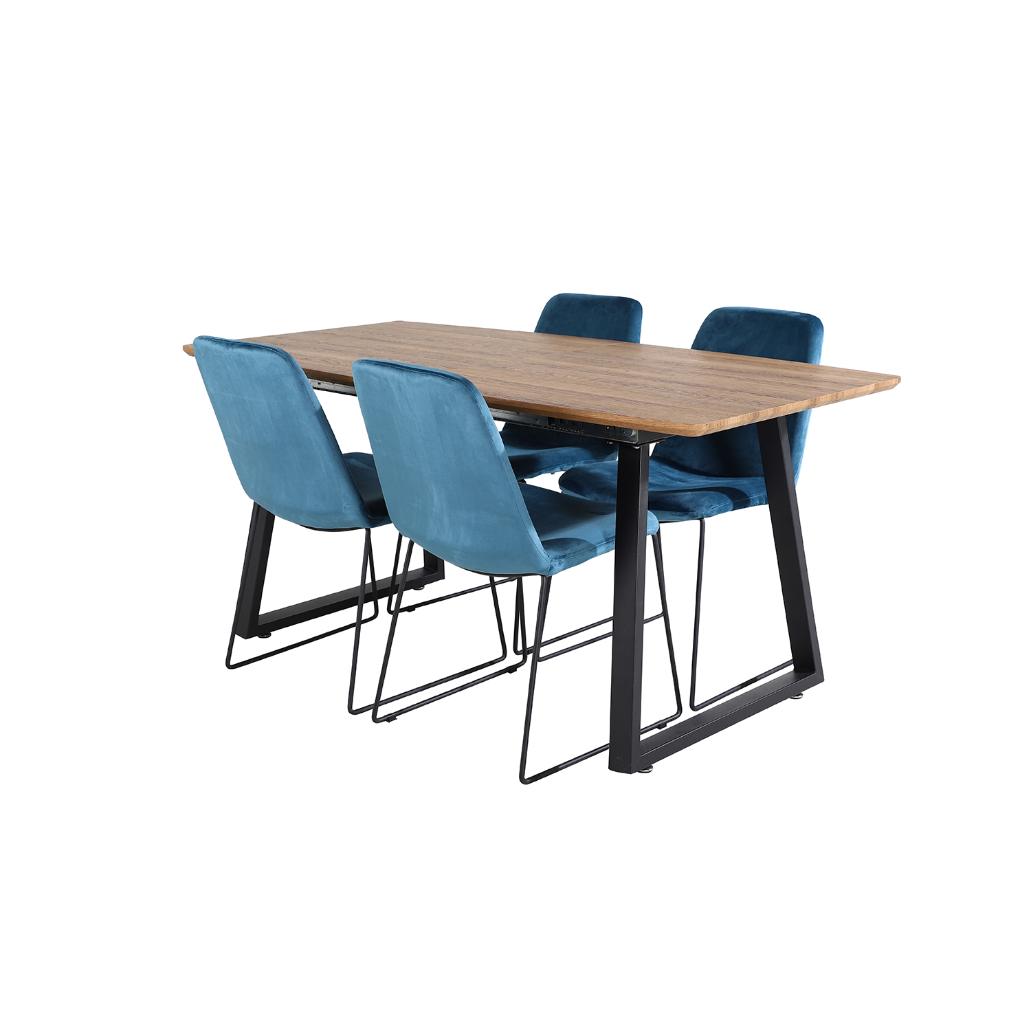 Matgrupp Venture Home Ina med 4 Muscot Stolar Sammet