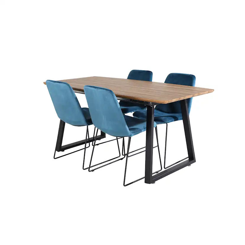 Matgrupp Venture Home Ina med 4 Muscot Stolar Sammet