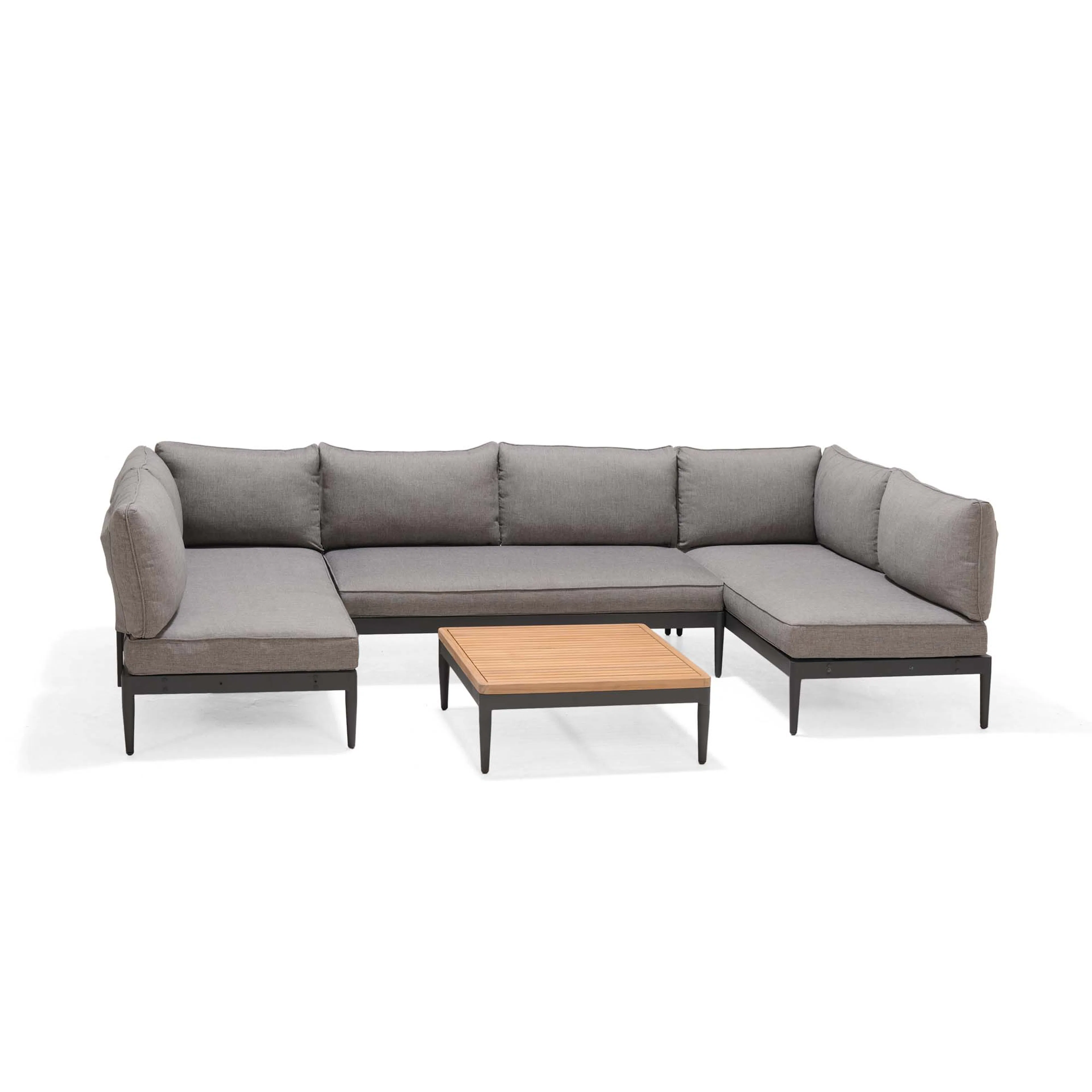 Loungegrupp LifestyleGarden TOPAZ U-set 1: vänster/höger 2-sitssoffa x 3 + soffbord 73 cm