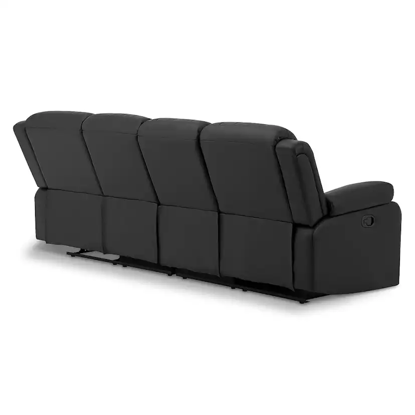 Norbo Reclinersoffa 4-sits Konstläder Svart