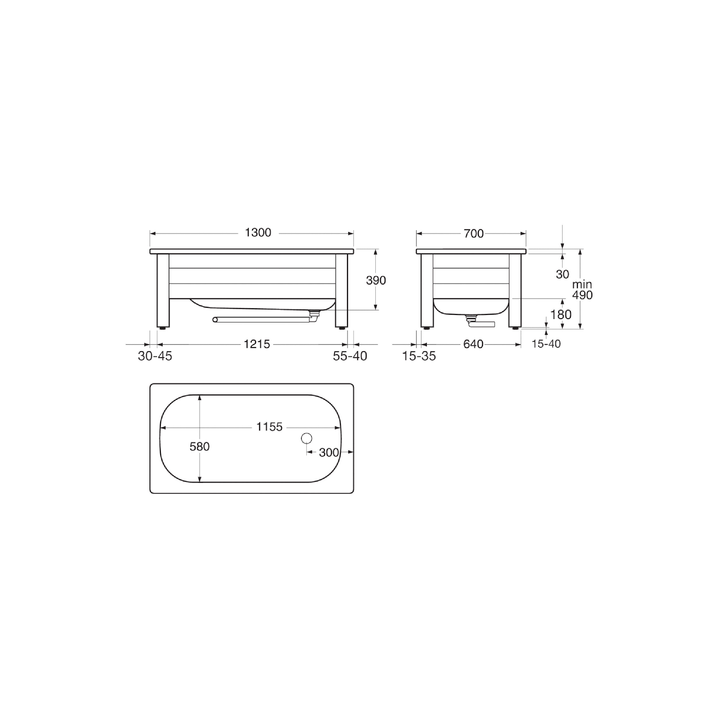 Halvfrontstativ Gustavsberg 6413