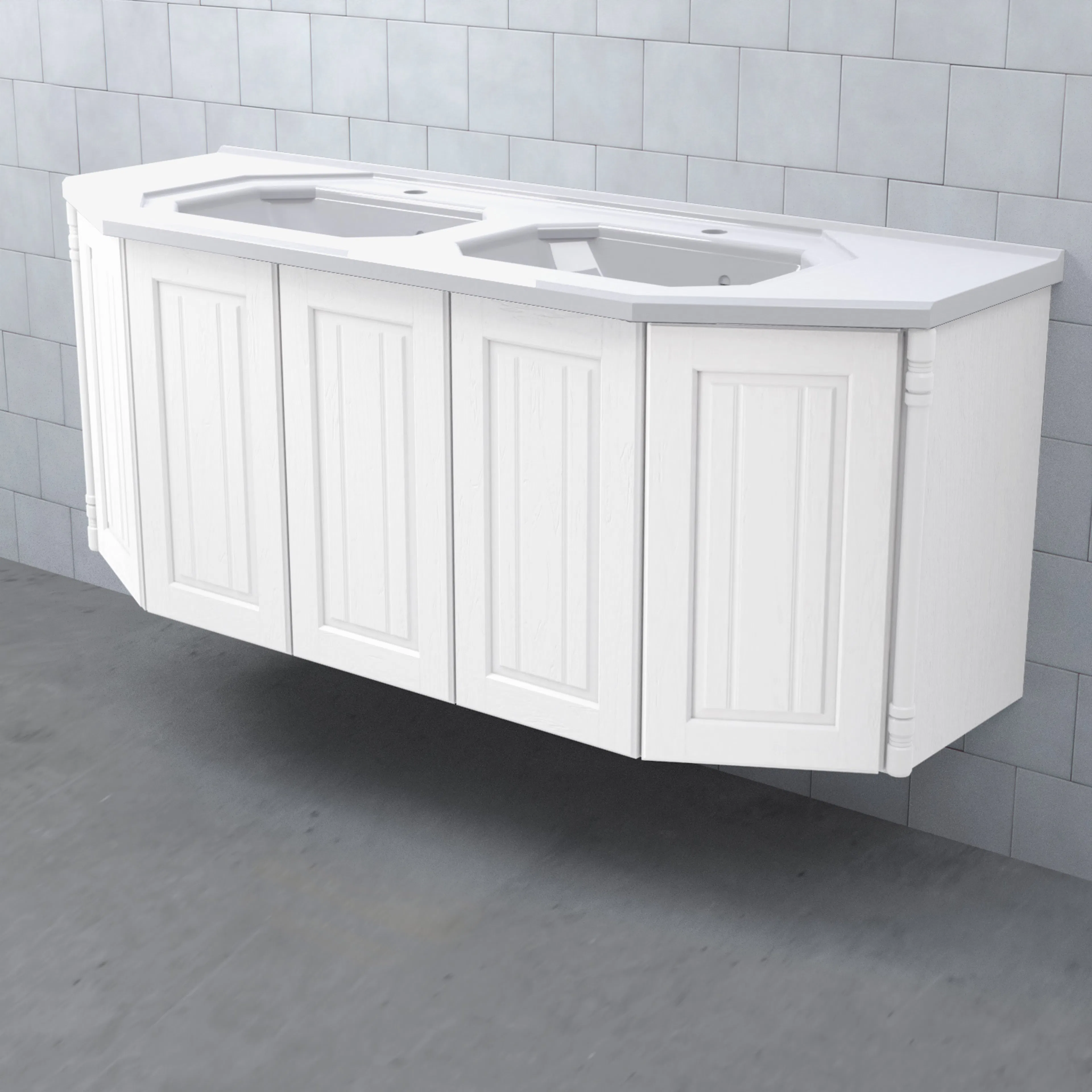 VALHALL Kommod 150 Luckor Vit Vit