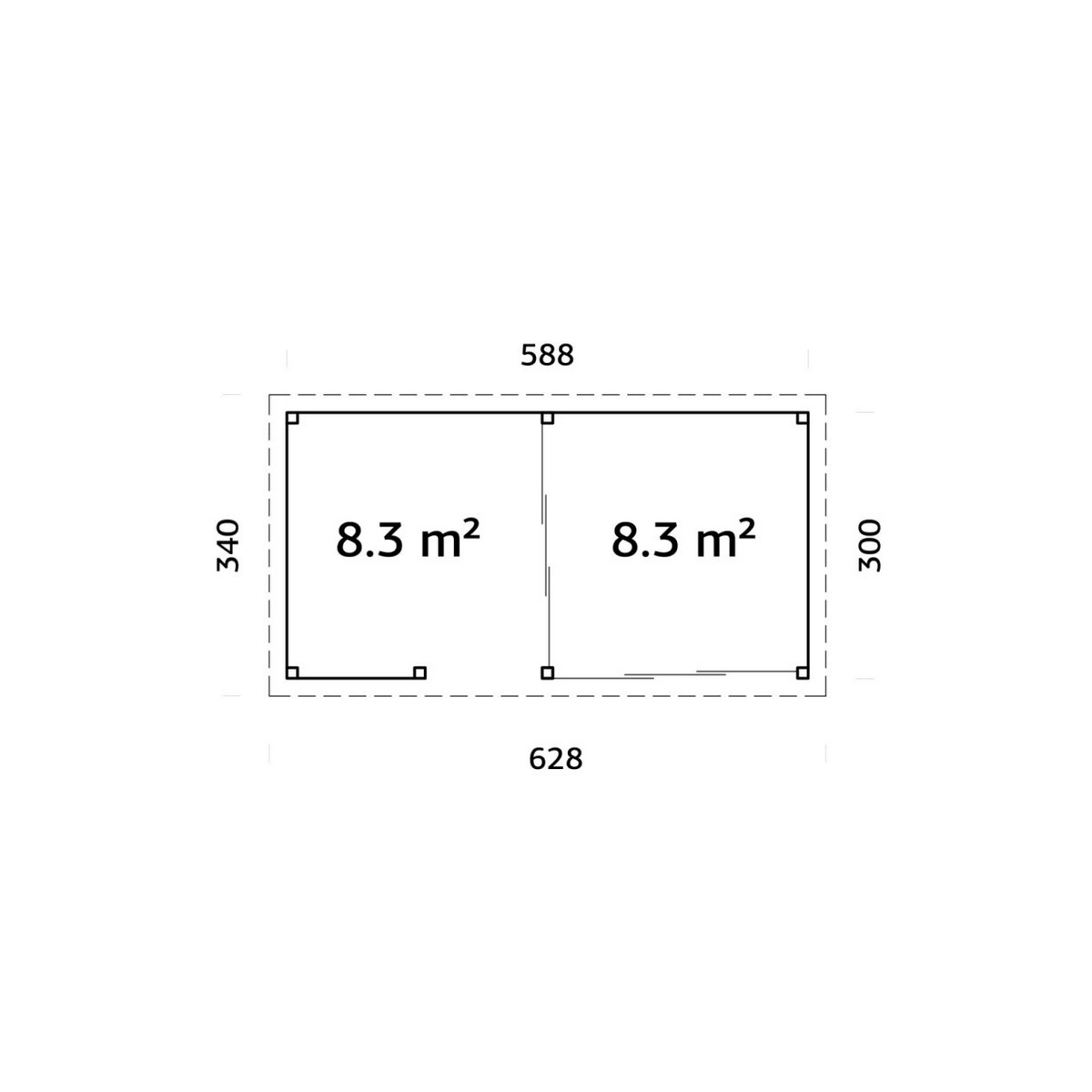 Uterum Palmako Lenna 16,6 m2 Set 407 Slide