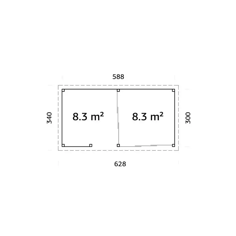 Uterum Palmako Lenna 16,6 m2 Set 407 Slide