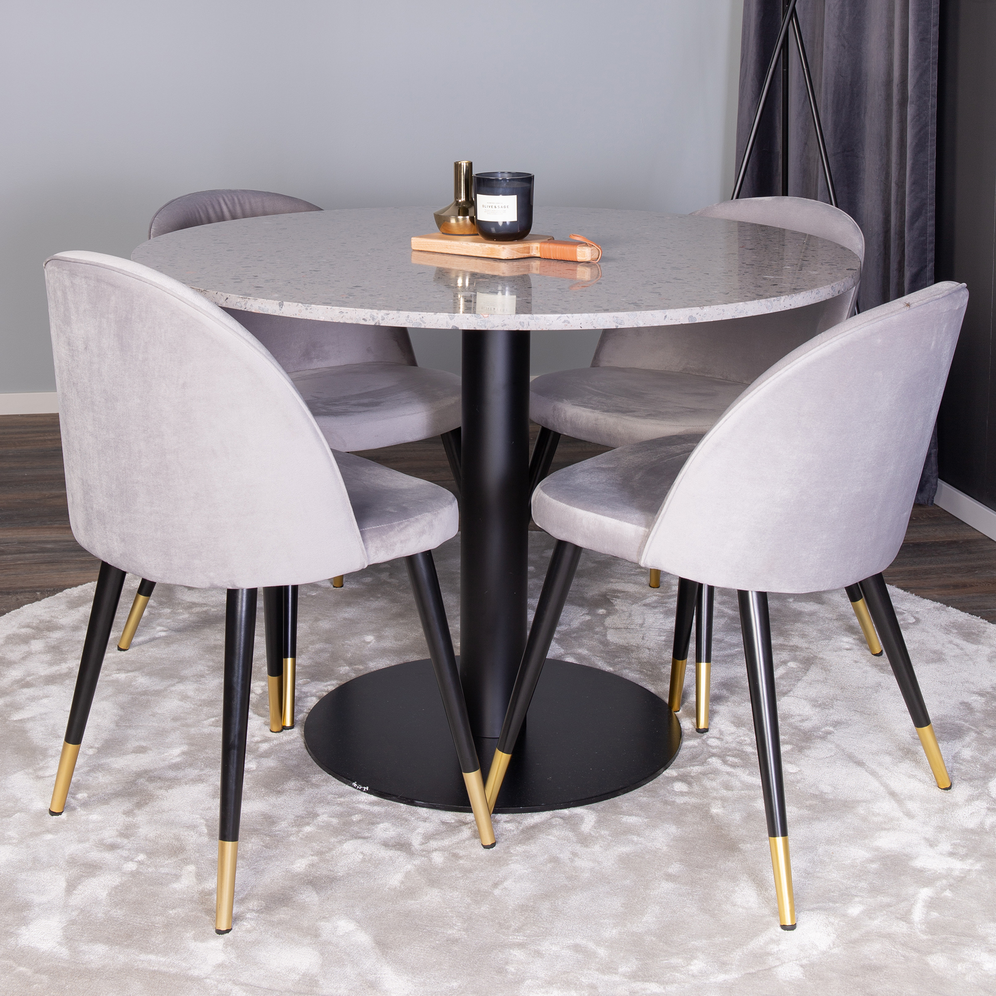 Matgrupp Venture Home Roxanna med 4 Vera Stolar