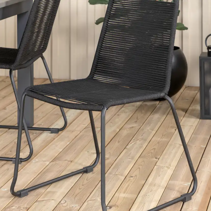 Matgrupp Venture Home Aleyna 160 med 4 Leon Stapelbara Matstolar