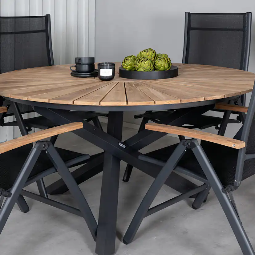 Matgrupp Venture Home Meya med 4 Perla Positionsstolar
