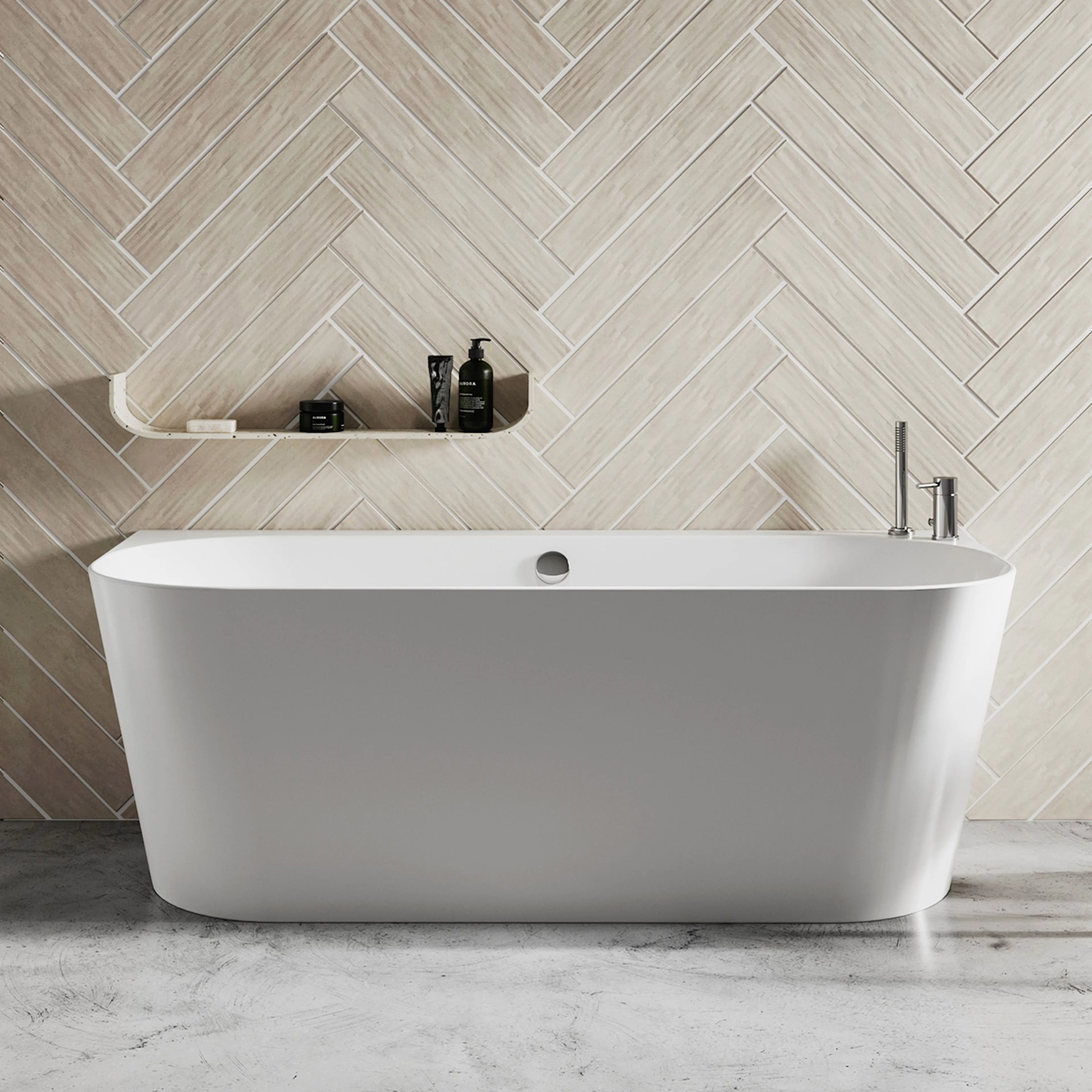 Nino Back-To-Wall badkar 1550x800mm inkl. 1550 mm