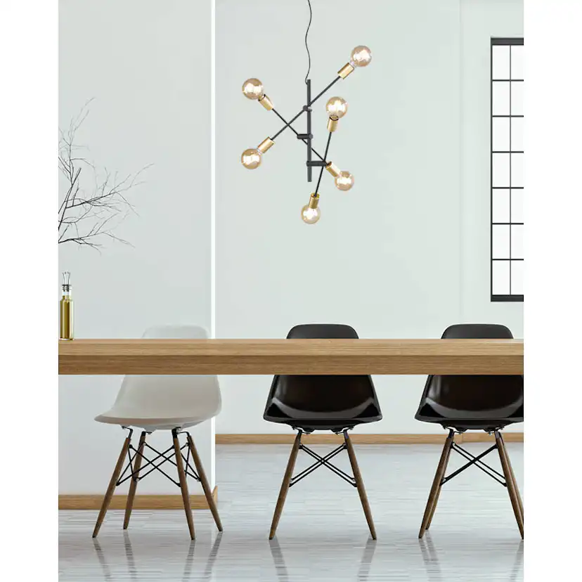 Taklampa Trio Cross 6L E27