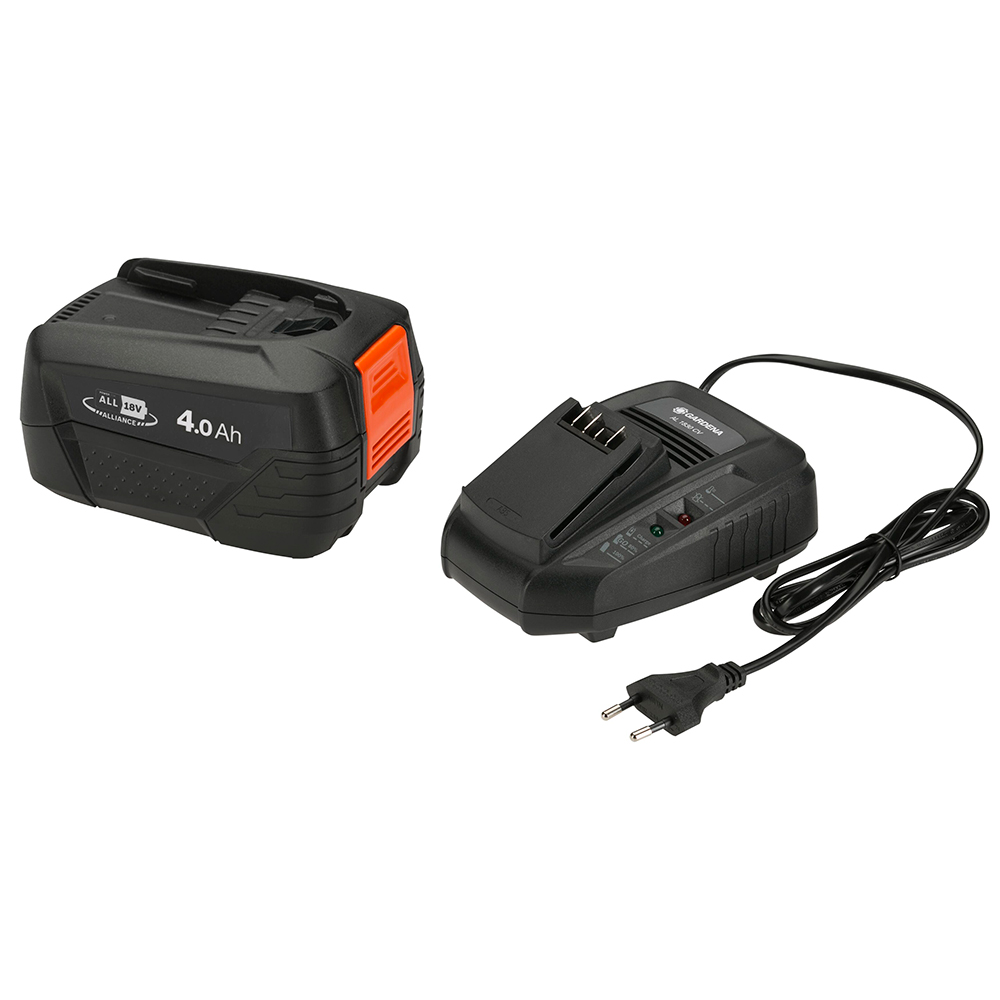 Startkit Gardena P4A 18V/72 + AL 1830 4,0Ah Batteri + Snabbladdare