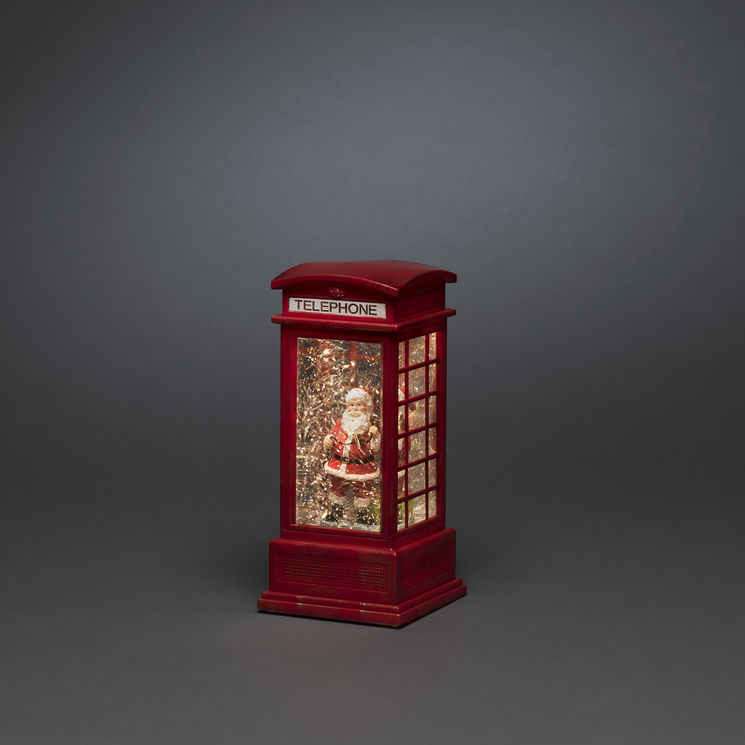 Juldekoration Gnosjö Konstsmide Telefonkiosk med Tomte
