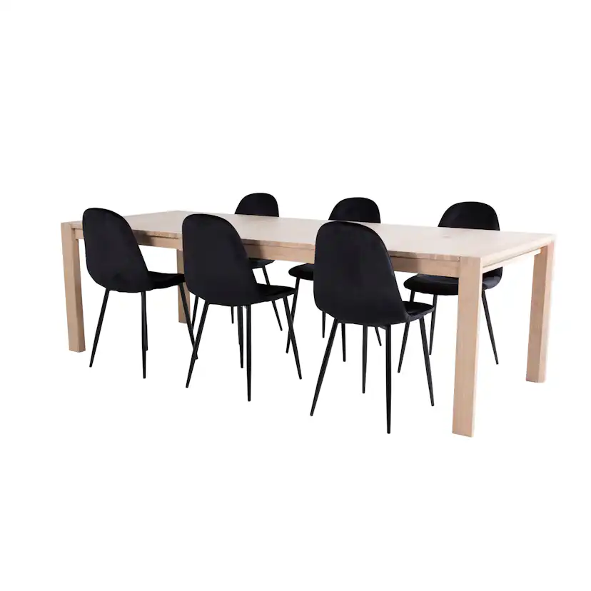 Matgrupp Venture Home Shy med 6 Pobbie Stolar Sammet