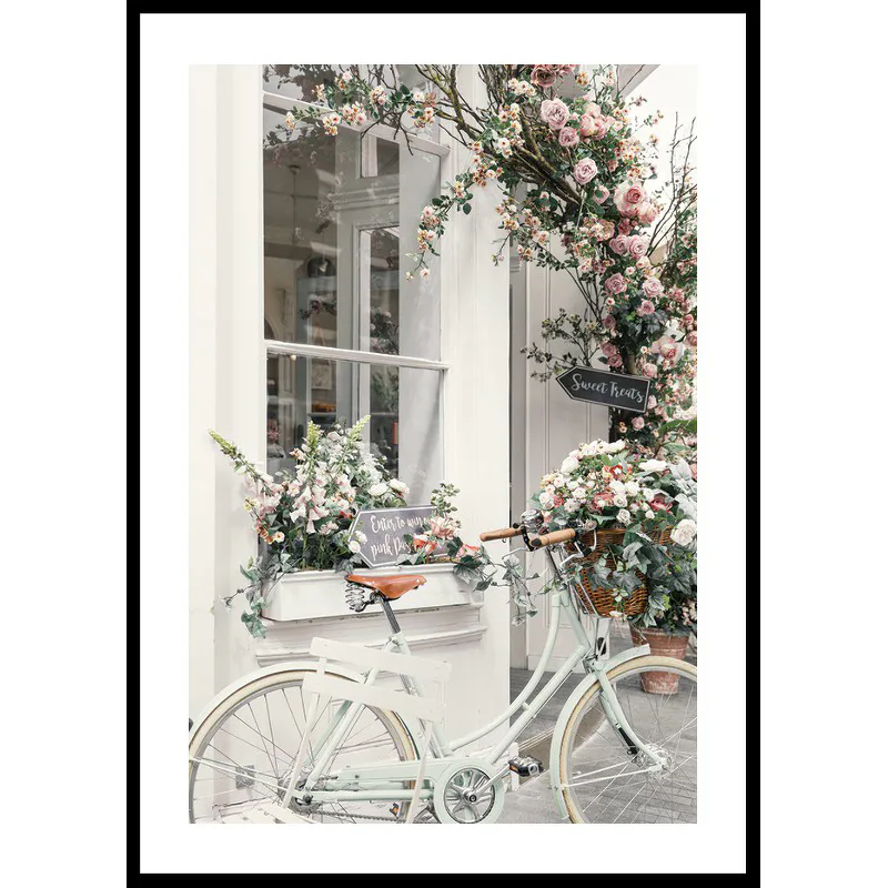 Poster Gallerix Bicycle And Flowers
