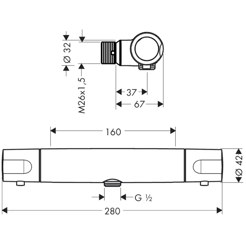 Duschblandare Hansgrohe Ecostat 1001