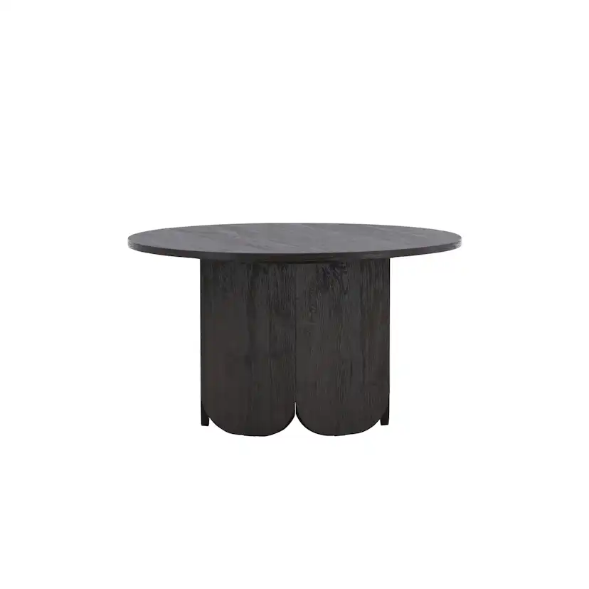 Tekla Sofa Table ø80x45 cm - MDF with Black 3D Paper Svart