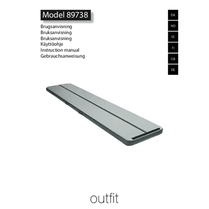 Träningsmatta Outfit AirTrack 400x100x15 cm