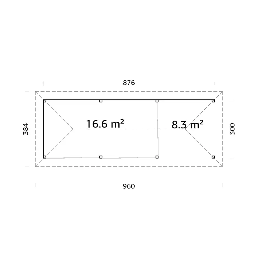 Uterum Palmako Bianca 24,9 m2 Set 517 Slide Plus